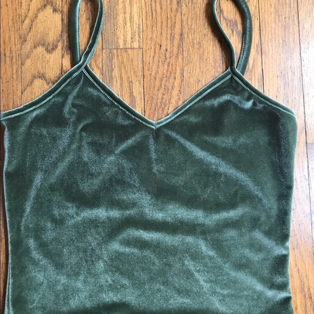 Tilly's Full Tilt Velvet Crop Tank Cami Small NWT